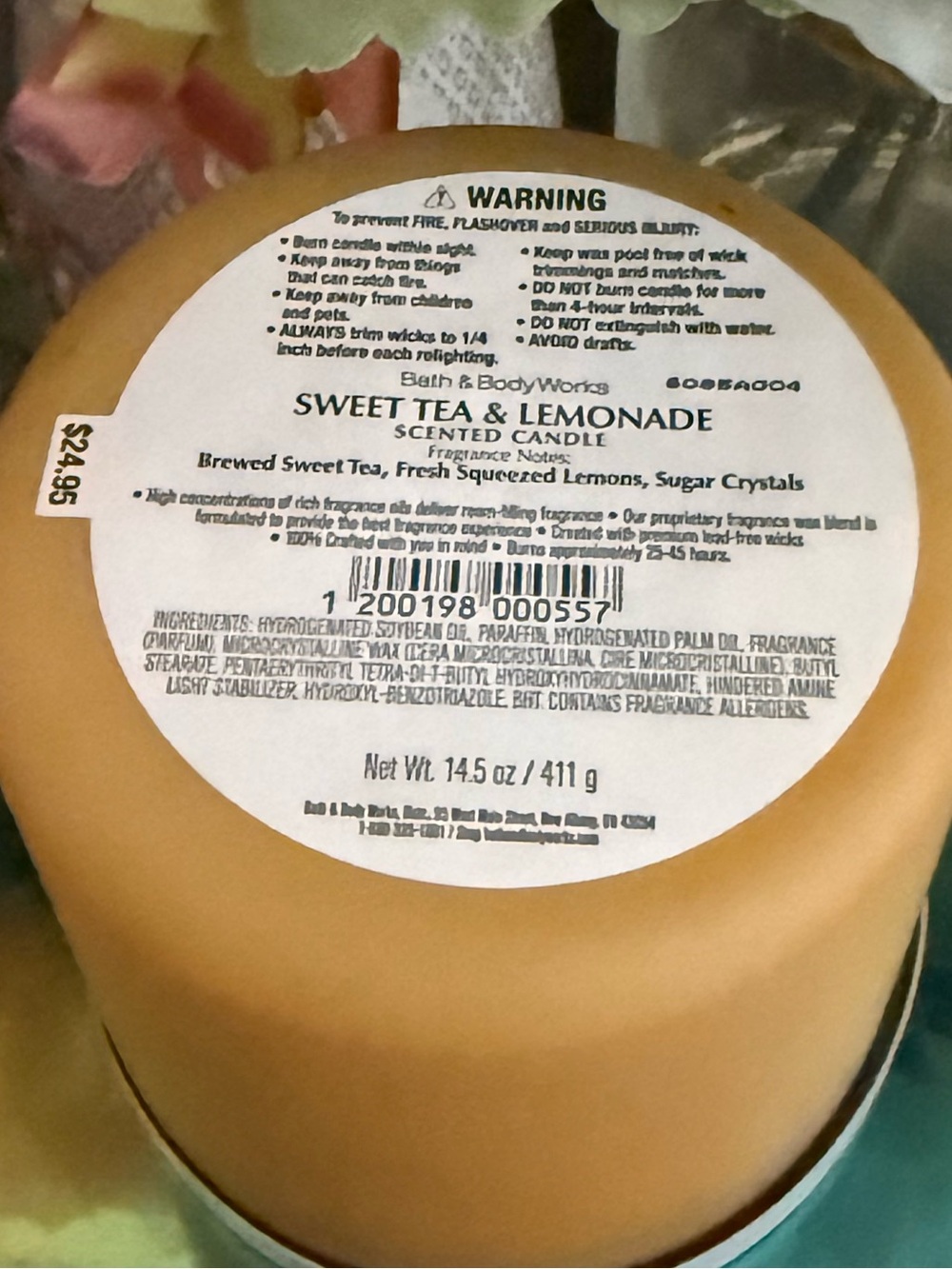 🆕🍋 WHITE BARN “SWEET TEA & LEMONADE” 3-WICK SCENTED CANDLE. BRAND NEW! - Picture 4 of 4